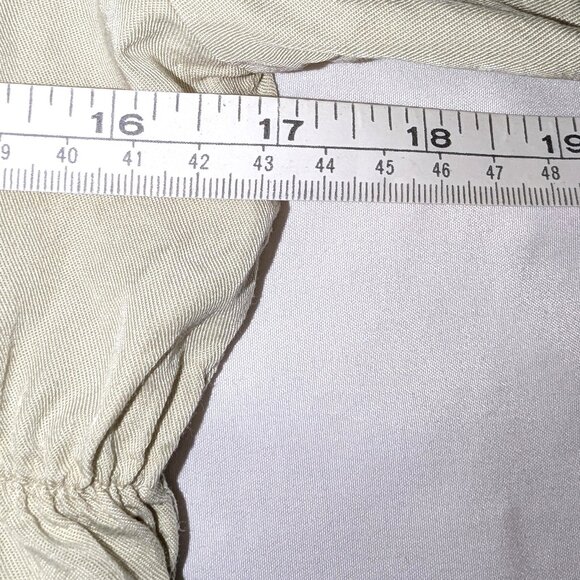 Love Tree | 100% Tencel Light Sage Green Off Shoulder Crop Top | Size Medium - Picture 9 of 10